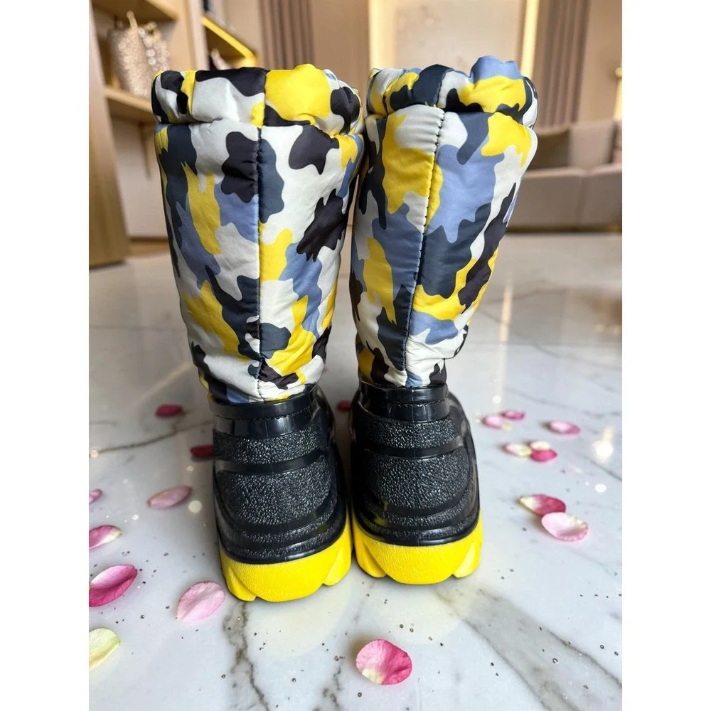 Dream Pairs - Kids Camo Insulated Snow Boots‎  - Water Resistant  - Size 6Y